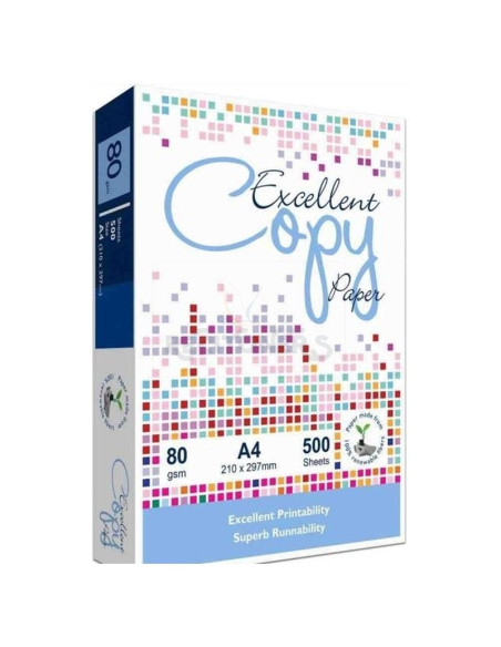 Papeleria EXCELLENT CAJA EXCELLENT COPY - EXCELLENT PAPEL A4 80GR- ( 1 CAJA -5 PAQUETES) PAPEL A4 COPY *** MAS DE 7 CAJAS SE