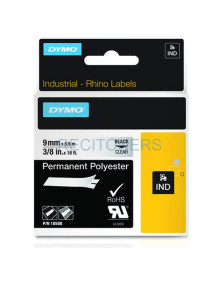 Toner 18508DMO DYMO - DYMO RHINO Cinta ID1-9 Negro/transparente polyester 2