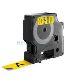 Papeleria S0720880 DYMO - DYMO CINTA DE TRANSFERENCIA TERMICA D1 - NEGRO SOBRE AMARILLO - 19MMX7M - POLIESTER - ROTULADORA LABEL