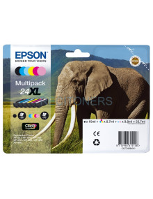 Cartucho de tinta C13T24384021 EPSON - EPSON TINTA BK/C/M/Y/C CLARO / M CLARO CLARIA PHOTO HD INK EXPRESSION PHOTO XP-950 - 24XL 2