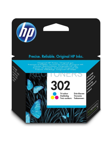 Cartucho de tinta F6U65AEABE HP - HP OfficeJet 3636/3830/3832 All-in-One Nº302 Cartucho Tricolor