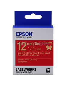 Cartucho de tinta C53S654033 EPSON - EPSON Cartucho de etiquetas de cinta satinada LK-4RKK oro/rojo de 12 mm (5 m) 2