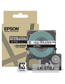 Cartucho de tinta C53S672066 EPSON - EPSON Cartucho de etiquetas Matte Tape Clear/Black 18mm(8m) LK-5TBJ