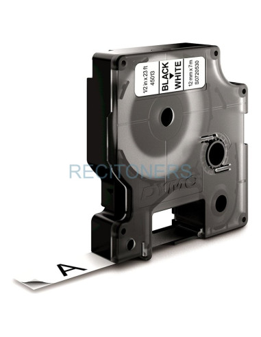 DYMO CINTA DE TRANSFERENCIA TERMICA D1 - NEGRO SOBRE BLANCO - 12MMX7M - POLIESTER - ROTULADORA LABELMANAGER
