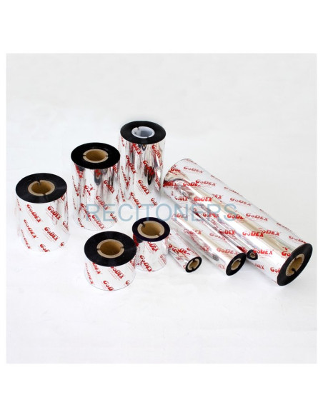 Cinta Matricial 945.110.074.4.05 GODEX - GODEX Ribbon de resina 110 mm x 74 metros (GRS 945) Caja de 15 Rollos