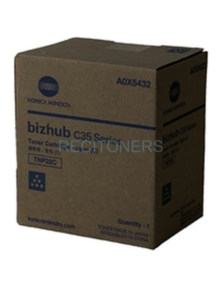 Toner A0X5432 KONICA-MINOLTA - KONICA MINOLTA Toner BIZHUB C35 CYAN/A0X5432
