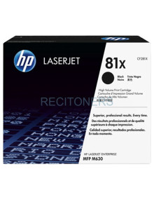 Toner CF281X 887758147900 HP - HP LASERJET M605 TONER NEGRO ALTA 81X 25.000 PÁGINAS ALTA CAPACIDAD