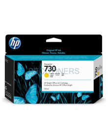 Consumible Gran Formato P2V64A HP - Cartucho de tinta HP DesignJet 730 amarillo de 130 ml