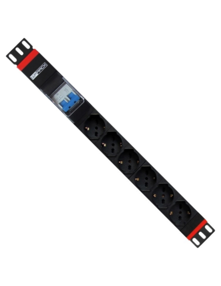 Accesorio WP AR20535259 - WP WPN-PDU-G02-06 unidad de distribucion de energia (PDU) 6 salidas AC 1U Negro, Rojo