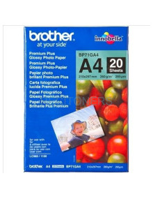 Papeleria BP71GA4 BROTHER - BROTHER PAPEL FOTOGRÁFICO GLOSSY PREMIUM A4 260GR INKJET PAQUETE 20H BLANCO BRILLO 2