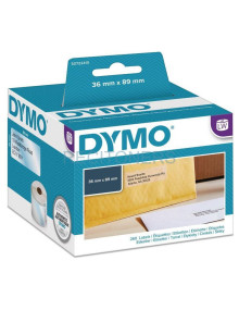 Papeleria S0722410 DYMO - DYMO ETIQUETAS DE DIRECCIÓN - PLÁSTICO TRANSPARENTE - 89X36MM - ROTULADORA LABELWRITER (1ROLLO 260UD)