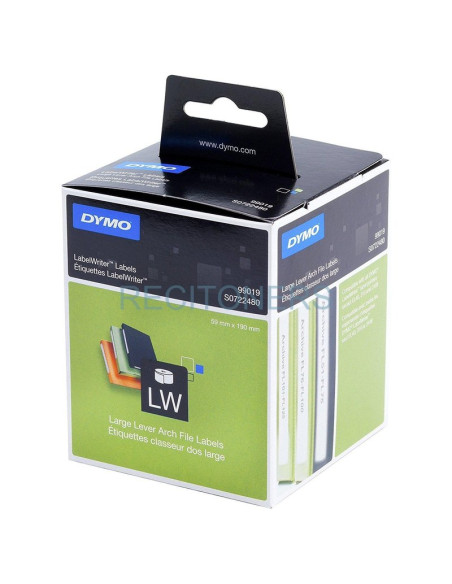 Papeleria S0722480 DYMO - DYMO ETIQUETAS DE TRANSFERENCIA TERMICA 99019 - NEGRO SOBRE BLANCO - 59X190MM (AXL) - ETIQUETAS GRANDE