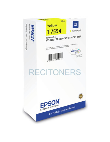 Cartucho de tinta EPSON-8715946726908 EPSON - EPSON Cartucho Amarillo XL 4000p WF-8xxx