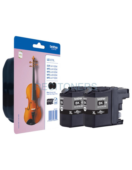 Cartucho de tinta BROTH5014047563409 BROTHER - Brother LC127XLBKBP2 cartucho de tinta 2 pieza(s) Original Negro