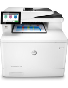 HP Color LaserJet Enterprise Impresora multifuncion M480f, Color, Impresora para Business, Imprima, copie, escanee y envie por f