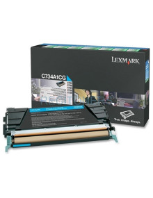 Toner C734A1CG LEXMARK - LEXMARK C-734/736, X-734/736/738 Toner Cian Retornable