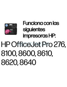 Cartucho de tinta CN051AELS1 HP - HP Cartucho de tinta original 951 magenta