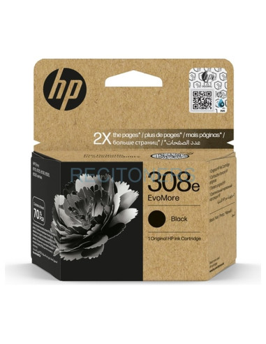 Cartucho de tinta 7FP22UELS1 HP - HP Cartucho 308e EvoMore Negro 320p