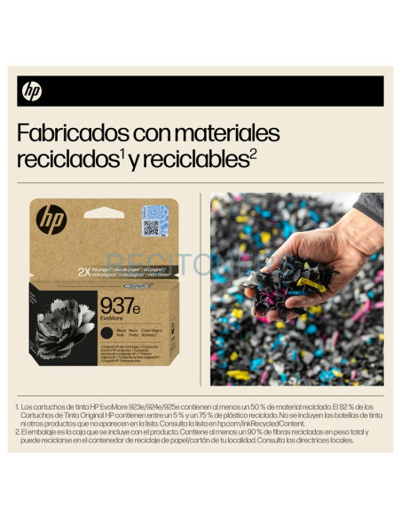 Cartucho de tinta 4S6W9NELS1 HP - HP Cartucho de Tinta Original EvoMore 937e negra Negro