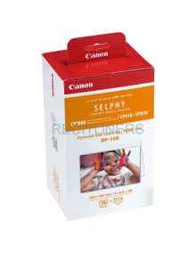 Cartucho de tinta 8568B001 CANON - Canon RP-108 Value Pack Original - 2x Kits de Tinta de 54 Impresiones - 108 Hojas de Papel Fo