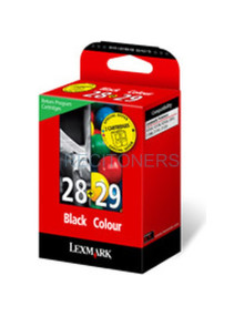 Cartucho de tinta 18C1520E LEXMARK - LEXMARK Z845/1300/X2500 Pack Cartucho Negro nº28 + Color nº29 Retornables