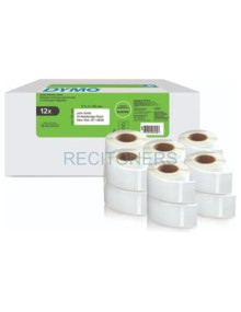 Papeleria 2177563 DYMO - DYMO ETIQUETAS TRANSFERENCIA TÉRMICA LW - 25X54MM - MULTIPACK DE 12 ROLLOS (500 ETIQUETAS POR ROLLO)