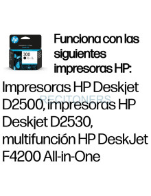 HP Cartucho de tinta original 300 negro
