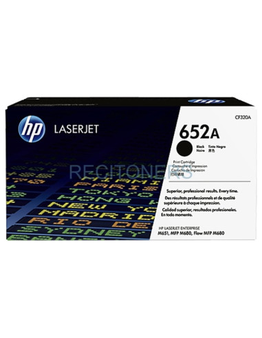 Toner CF320A HP - HP TONER NEGRO LASERJET ENTERPRISE FLOW MFP M680F - 652A