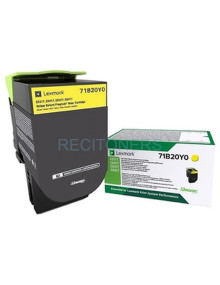 Toner 71B20Y0 LEXMARK - TÓNER AMARILLO LEXMARK 71B20Y0 RETORNABLE (2300 PAG)