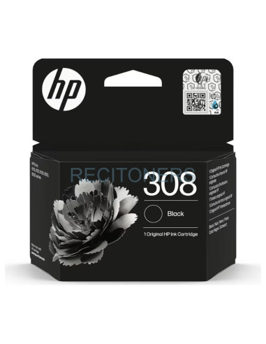 HP Cartucho de Tinta Original 308 negra (UE) Negro