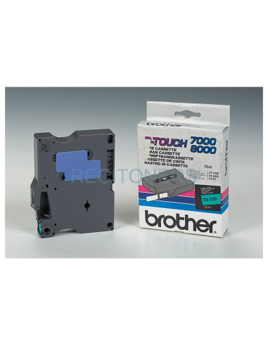 Papeleria TX731 BROTHER - CINTA LAMINADA TEXTO NEGRO SOBRE FONDE VERDE