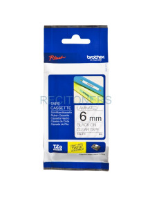 Papeleria TZe111 BROTHER - BROTHER CINTA ROTULADORA LAMINADA TEXTO NEGRO SOBRE TRANSPARENTE - 6MMX8M