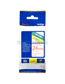 Papeleria TZe252 BROTHER - BROTHER CINTA ROTULADORA LAMINADA TEXTO ROJO SOBRE BLANCO - 24MMX8M