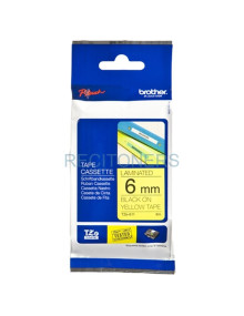 Papeleria TZE611 BROTHER - BROTHER CINTA ROTULADORA LAMINADA TEXTO NEGRO SOBRE AMARILLO - 6MMX8M