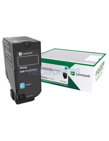 Lexmark CS/CX 727, CS728 Cartucho de toner cian Retornable