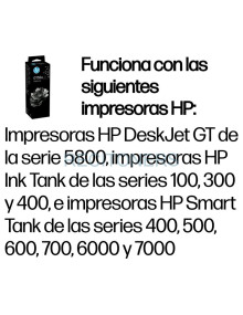 HP Botella de Tinta Original GT53XL negra de 135 ml Negro