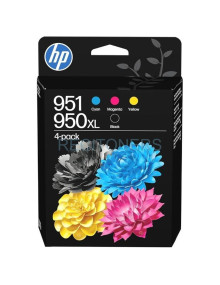 Cartucho de tinta C3WK1AELS1 HP - HP Cartucho Pack 4 colores 951CMY/950XLBlk