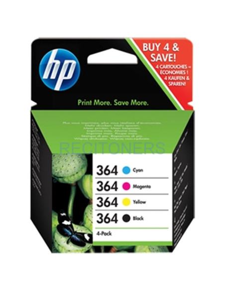Cartucho de tinta N9J73AE HP - HP CARTUCHO J3M82AE RAINBOW PACK Nº364 PACK 4/C309G 10 hojas papel foto