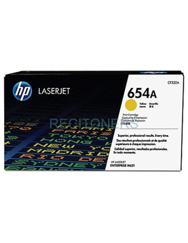 Toner CF332A HP - HP 654A Yellow Original LaserJet Toner Cartridge