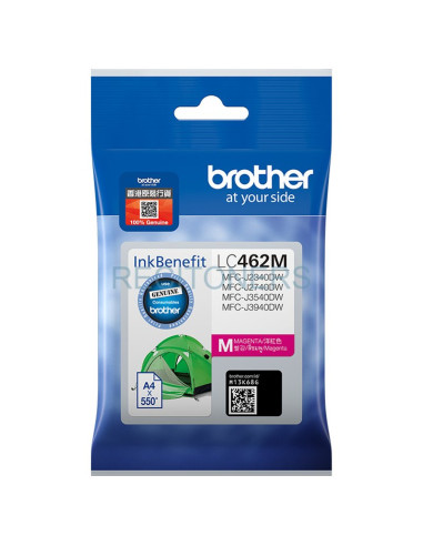 Brother LC462M cartucho de tinta 1 pieza(s) Original Rendimiento estándar Magenta