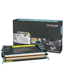 LEXMARK C-736, X-736/738 Toner Amarillo Alto rendimiento Retornable