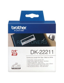 Papeleria DK22211 BROTHER - BROTHER Rollo de Pelicula Plastica Continua Blanca de 29mm x 15,24m