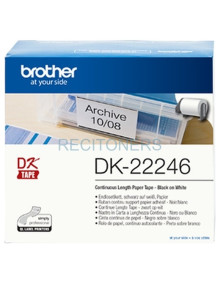 Papeleria DK22246 BROTHER - BROTHER Cinta continua adhesiva de papel termico (blanca). Ancho: 103 mm. Longitud: 30,48 m