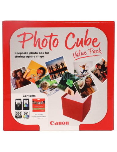 CANON Pack 2 PG560/CL561 Photo Cube Value Pack + Photo Paper PP-201 40SHE