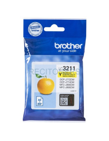 Cartucho de tinta LC3211Y BROTHER - BROTHER TINTA AMARILLO DCP-J572DW - MFC-J491DW/J497DW/J890DW/J895DW