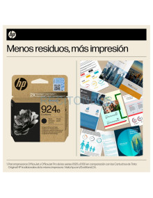 HP Cartucho de Tinta Original EvoMore 924e negra Negro