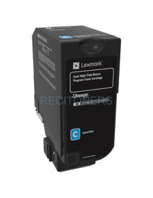 TÓNER CIAN LEXMARK 74C2HC0 RETORNABLE (12000 PAG)