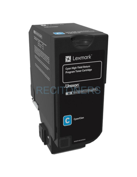 TÓNER CIAN LEXMARK 74C2HC0 RETORNABLE (12000 PAG)