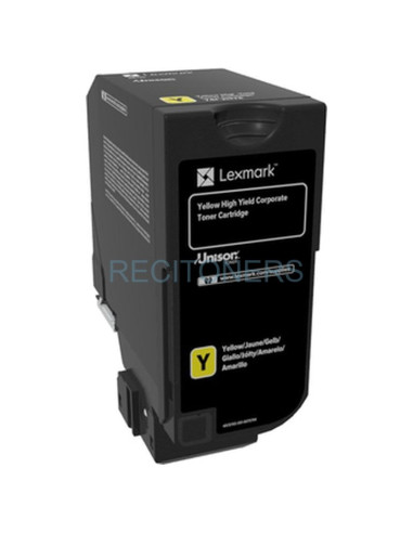 TÓNER AMARILLO ALTO RENDIMIENTO LEXMARK 74C2HYE(12000 PAG) / CORPORATIVO