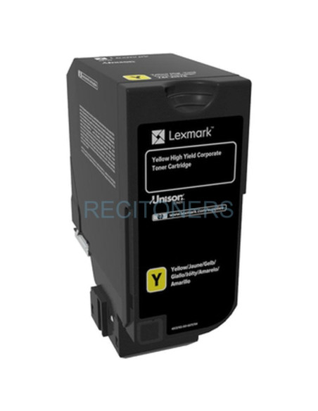 TÓNER AMARILLO ALTO RENDIMIENTO LEXMARK 74C2HYE(12000 PAG) / CORPORATIVO